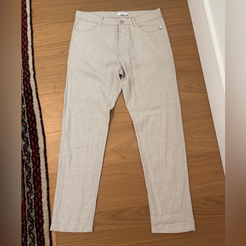 Onia Beige Linen Pants